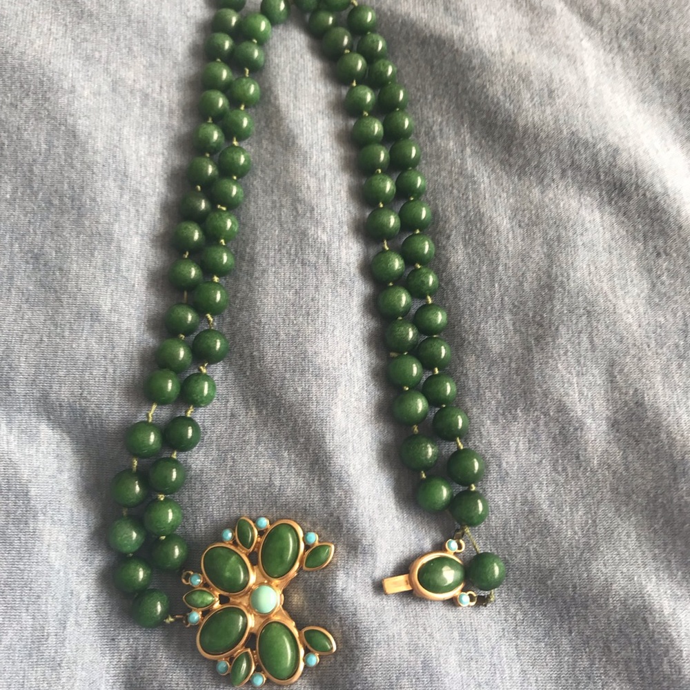 Unique Flower Clasp Statement Necklace - image 2